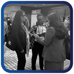 Image of three women talking