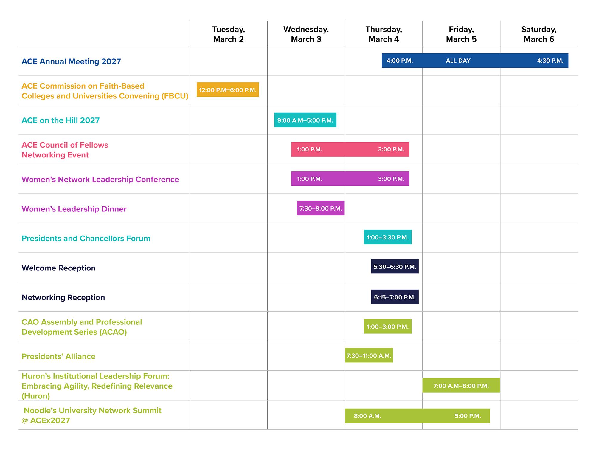 Schedule at a glance image - click to download
